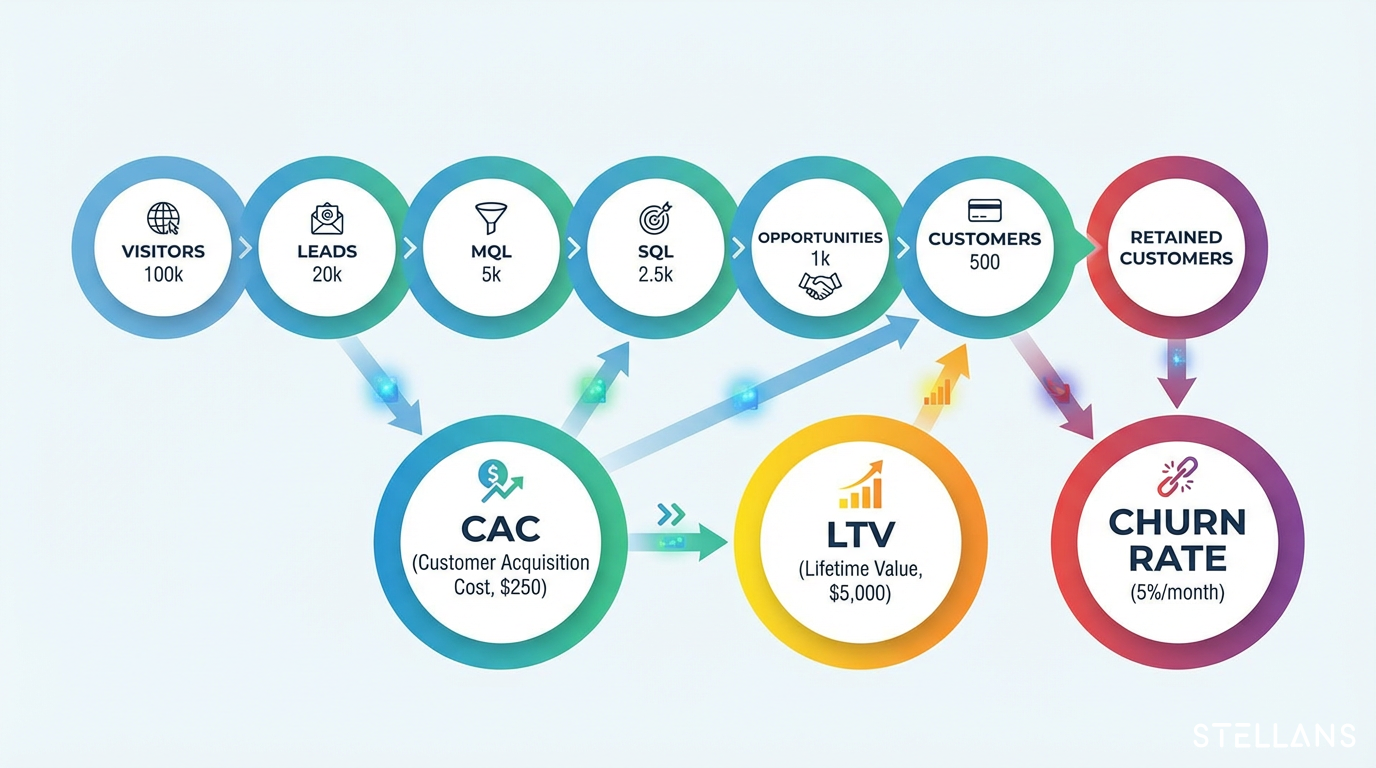 SaaS Marketing Funnel Metrics